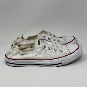 Converse All Star Shoreline Sneakers Womens 8.5 White Canvas Slip On Shoes